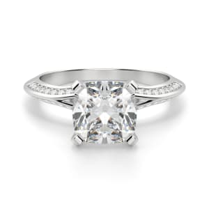 Irene Cushion Cut Engagement Ring, Default, 14K White Gold, Platinum