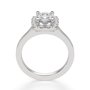 Madrid Classic Cushion Cut Engagement Ring, Hover, 14K White Gold, 