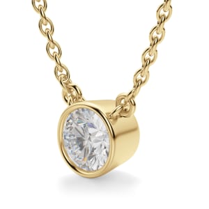 Marseille Round Necklace, 14K Yellow Gold, Hover, 