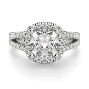 Palm Springs Cushion Cut Engagement Ring, Default, 14K White Gold, Platinum, 