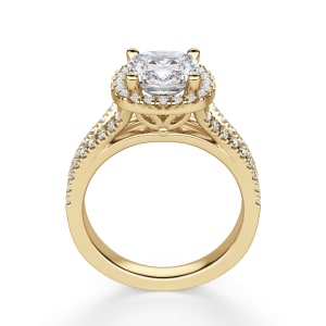 Palm Springs Cushion Cut Engagement Ring, Hover, 14K Yellow Gold, 