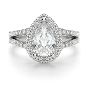 Palm Springs Pear Cut Engagement Ring, Default, 14K White Gold, Platinum, 