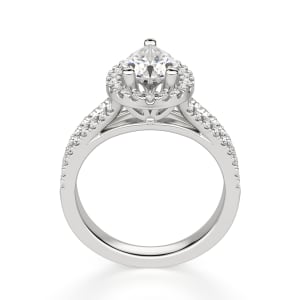 Palm Springs Pear Cut Engagement Ring, Hover, 14K White Gold, Platinum, 