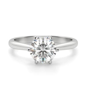 Reign Round Cut Engagement Ring, Default, 14K White Gold, 