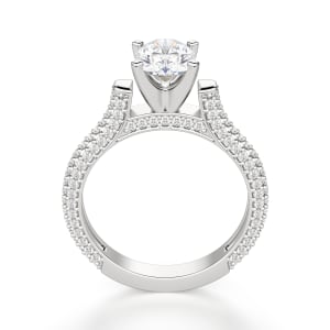 Seine Oval Cut Engagement Ring, Hover, 14K White Gold, 