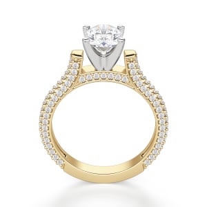 Seine Oval Cut Engagement Ring, Hover, 14K Yellow Gold, 