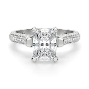 Seine Radiant Cut Engagement Ring, Default, 14K White Gold, 