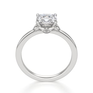 Sonata Cushion Cut Engagement Ring, Hover, 14K White Gold, 
