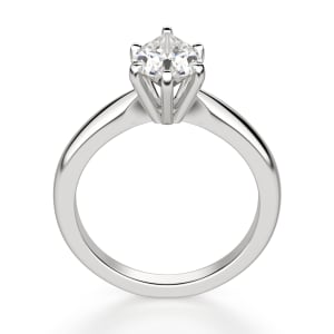 Tapered Classic Pear Cut Solitaire Engagement Ring, Hover, 14K White Gold, Platinum