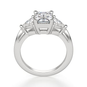 Timeless Emerald Cut Engagement Ring, Hover, 14K White Gold, 