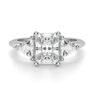 Timeless Radiant cut Engagement Ring, Default, 14K White Gold, 