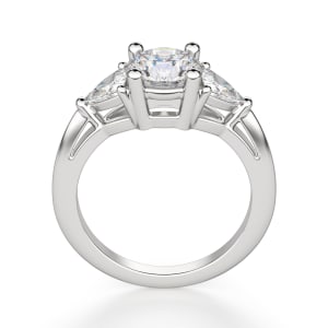 Timeless Round cut Engagement Ring, Hover, 14K White Gold, 