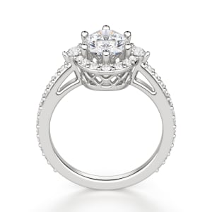 Tuscany Oval Cut Engagement Ring, Hover, 14K White Gold, 