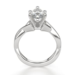Twisted Classic Marquise Cut Engagement Ring, Hover, 14K White Gold, Platinum