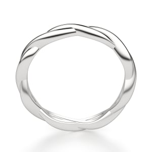 Woven Wedding Band, Hover, 14K White Gold, 