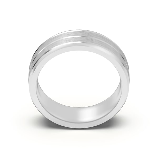Classic Beleved Comfort Fit With Satin Finish Wedding Band, Hover, 14K White Gold,
