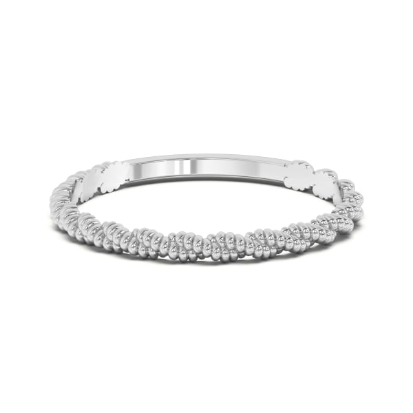 Classic Rope Wedding Band, Default, 14K White Gold,