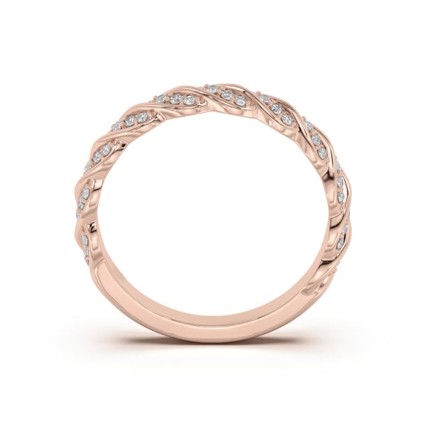 Infinity Twisted Wedding Band, Hover, 14K Rose Gold,