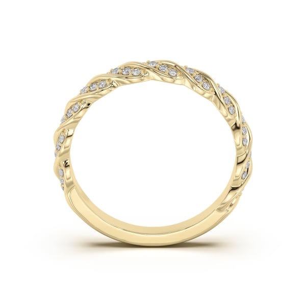 Infinity Twisted Wedding Band, Hover, 14K Yellow Gold,