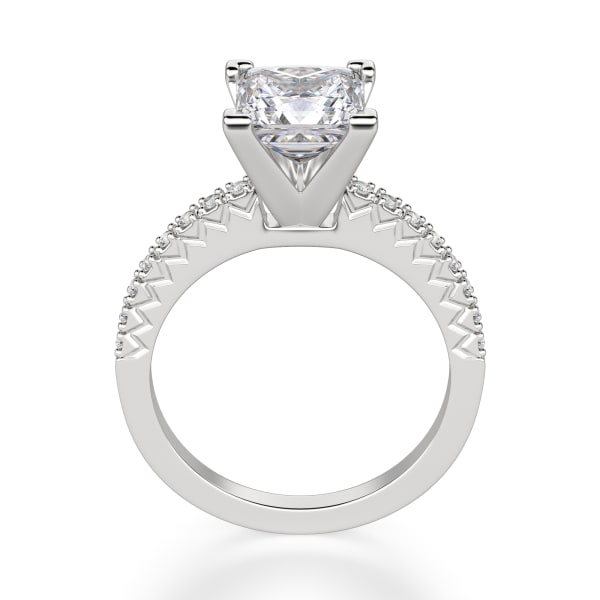 Angelix Princess Cut Engagement Ring, Hover, 14K White Gold, Platinum