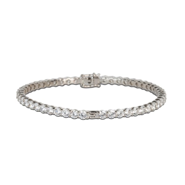 Arctica Bangle Bracelet, 14K White Gold, Nexus Diamond Alternative, Default, Hover,