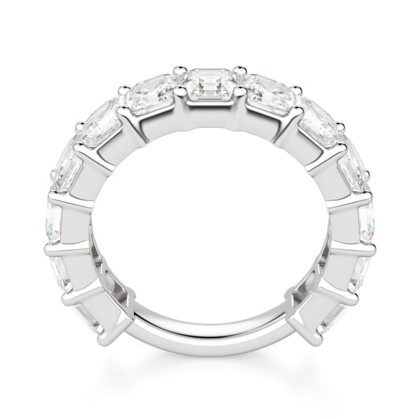 Asscher Cut Semi-Eternity Band (5 1/10 tcw), Hover, 14K White Gold,\r
