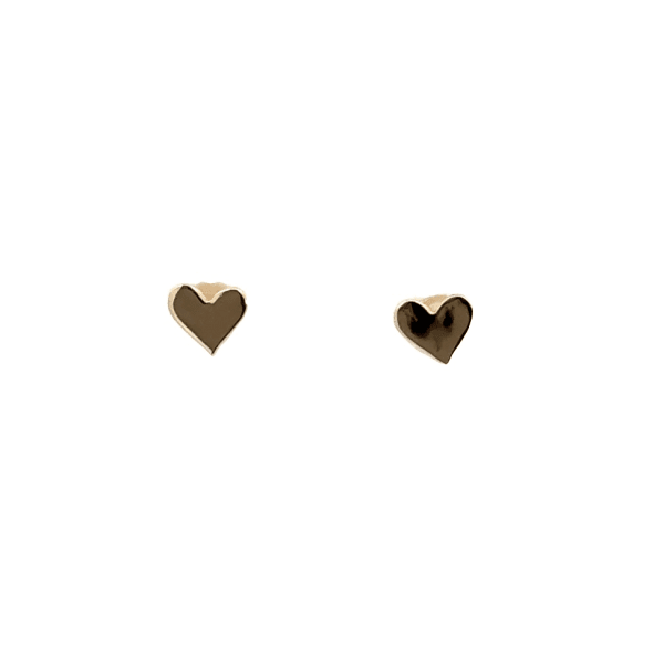 Asymmetrical Heart Studs 14K Rose Gold, Default, Hover,