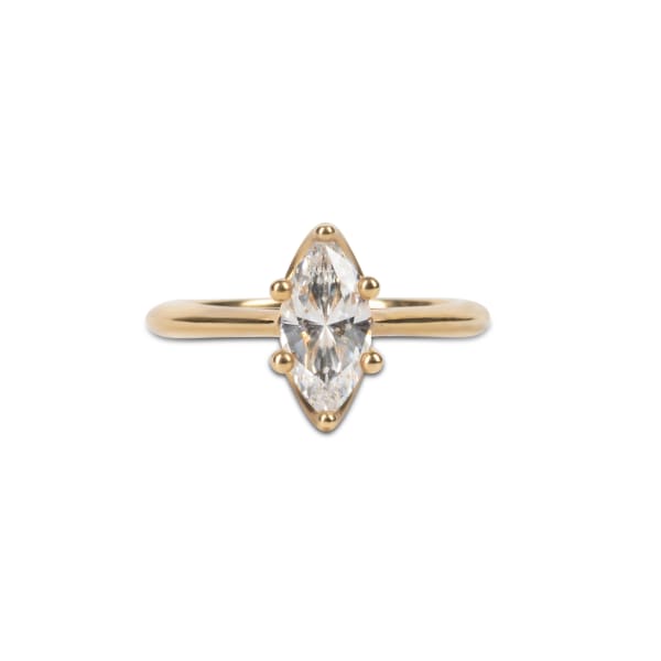 Bali Classic Engagement Ring With 1.25 ct Marquise Center DEW, Ring Size 7, 14K Yellow Gold, Nexus Diamond Alternative, Default,