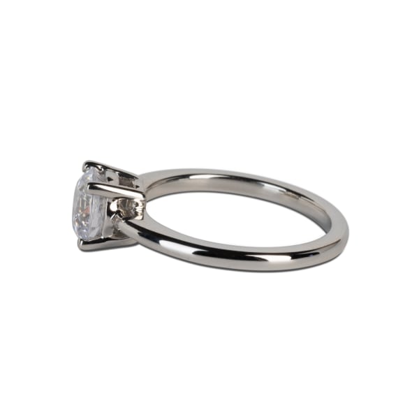 Basket Set Classic Engagement Ring With 1.00 ct Round Center DEW, Ring Size 5, Platinum, Nexus Diamond Alternative, Hover,