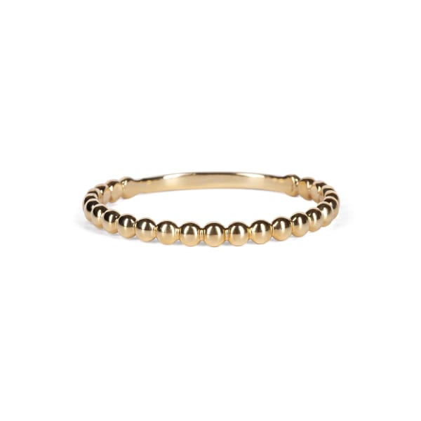 Beaded Wedding Band, Ring Size 5.25, 14K Yellow Gold, Default,