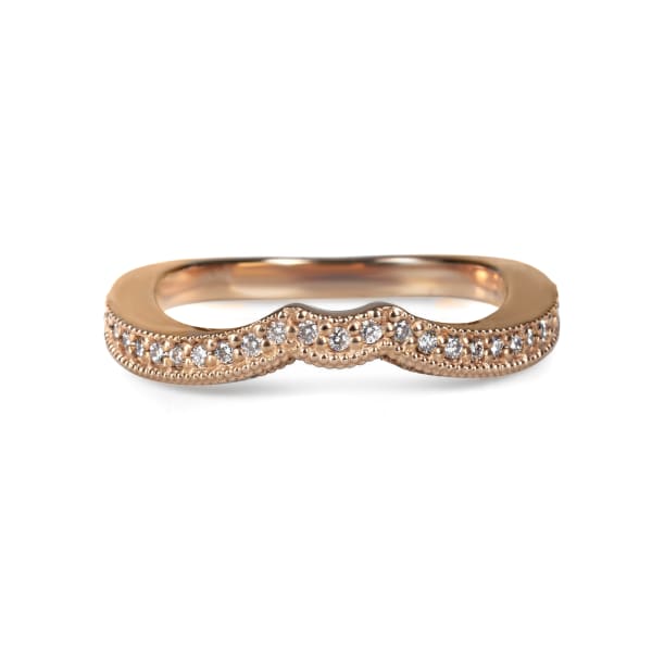Briar Rose Wedding Band, Ring Size 8, 14K Rose Gold, Lab Grown Diamond, Default,