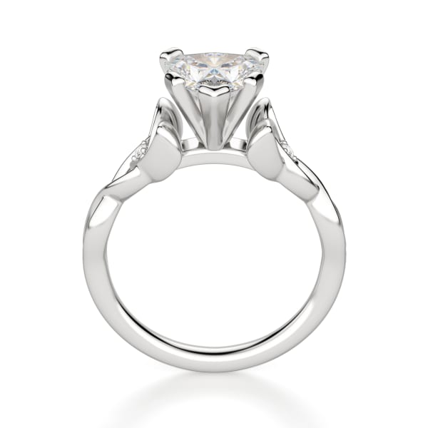 Celtic Knot Heart Cut Engagement Ring, Hover, 14K White Gold,\r

