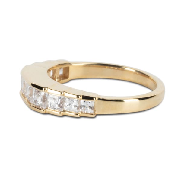 Cinderella Staircase Wedding Band Ring Size 5.5-6.5 14K Yellow Gold Nexus Diamond Alternative, Hover,
