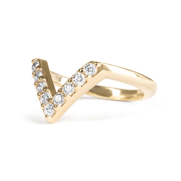 Custom Ring, Ring Size 5.25, 14K Yellow Gold, Nexus Diamond Alternative, Hover,