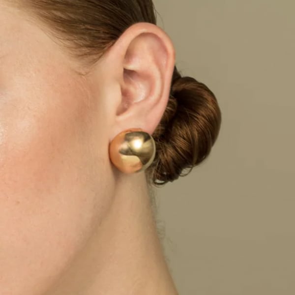 The Florence Dome Stud Earrings, Hover, 
