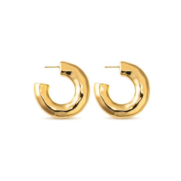 The Marseille Thick Wavy Huggies Earrings, Default, 