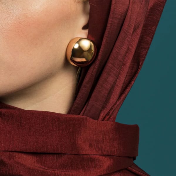 The Namur Round Dome Earrings, Hover, 
