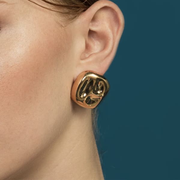 The Piazza Square Earrings, Hover, 