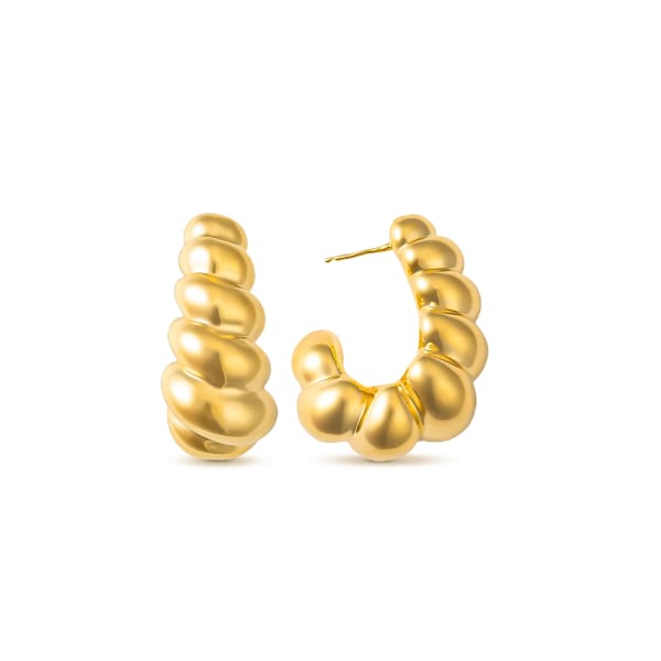 The Twisted Shell Hoop Earrings, Default, 