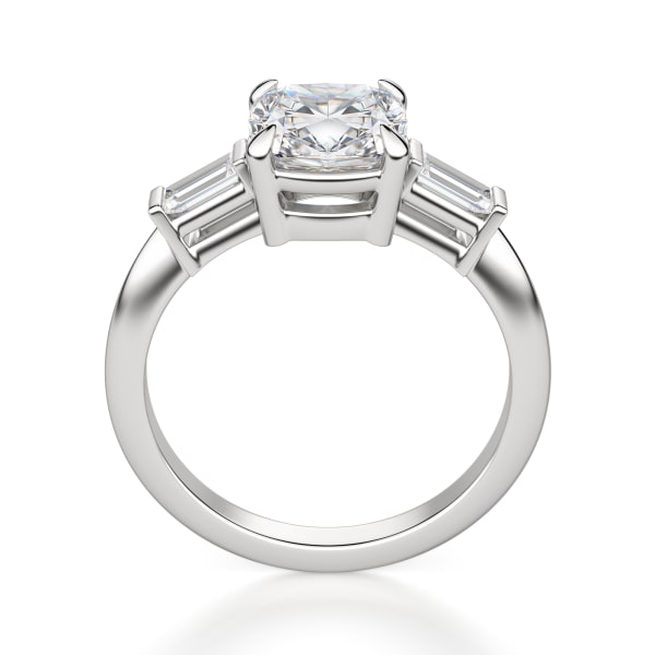 Endless Days Cushion Cut Engagement Ring, Hover, 14K White Gold,