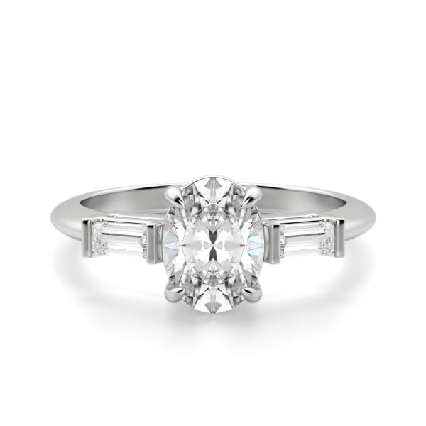 Endless Days Oval Cut Engagement Ring, Default, 14K White Gold,