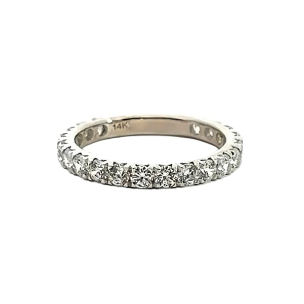 Gwyneth Wedding Band Ring Size 6.5-7 14K White Gold Nexus Diamond Alternative, Default,