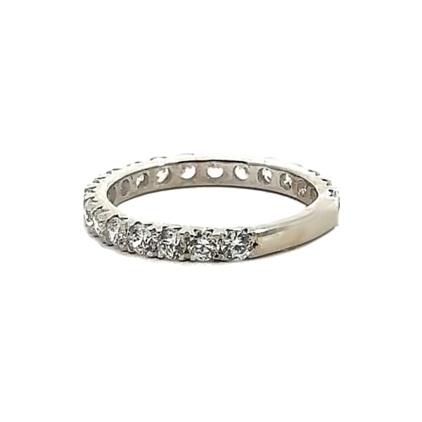 Gwyneth Wedding Band Ring Size 6.5-7 14K White Gold Nexus Diamond Alternative, Hover,