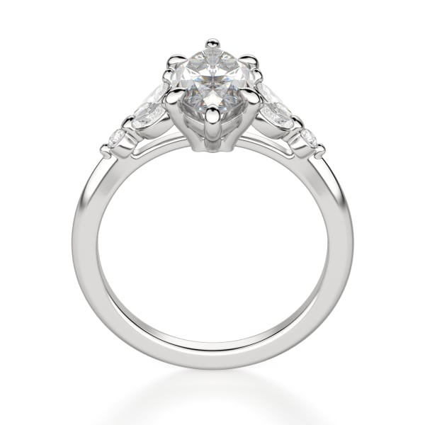 Haven Marquise Cut Engagement Ring, Hover, 14K White Gold,