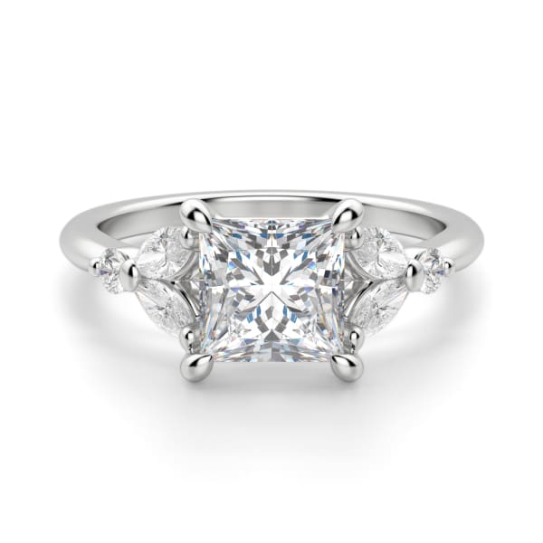 Haven Princess Cut Engagement Ring, Default, 14K White Gold,