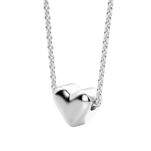 Heart Necklace, Sterling Silver, Hover, 