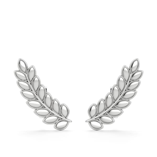 Leaf Earring Climbers Sterling Silver, Default, 