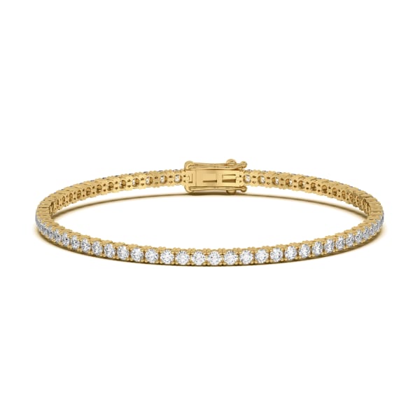 Solid 14K Yellow Gold Diamond Lock Bracelet – Tilo Jewelry®