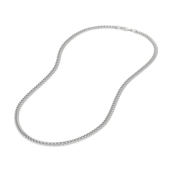 Miami Cuban Link Chain, Sterling Silver, Hover, 