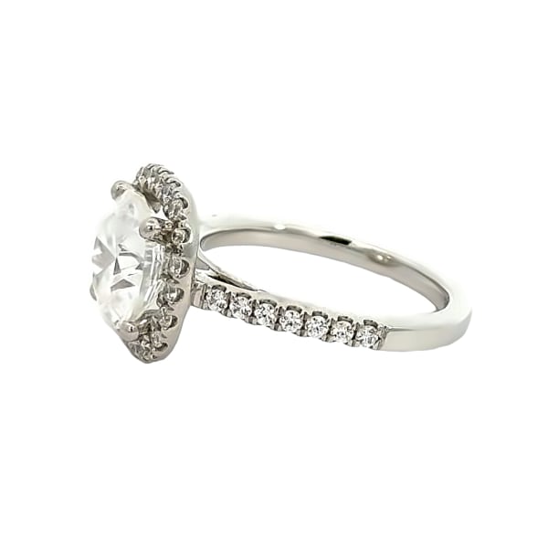 Naples Engagement Ring With 3.00 ct Round Center DEW Ring Size 6.5 Platinum Nexus Diamond Alternative, Hover,